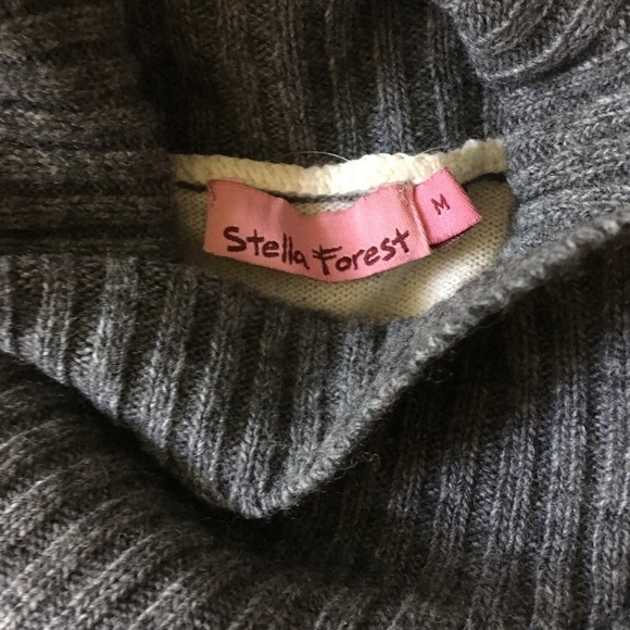 NWOT New Stella Forest Sashiko Stitched Lambswool Blend Turtleneck Sweater - Picture 7 of 8